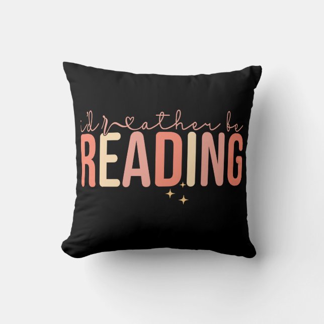 Ich würde lieber lesen kissen (Vorderseite)