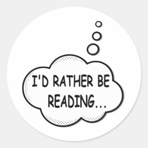 Ich würde lieber lesen runder aufkleber