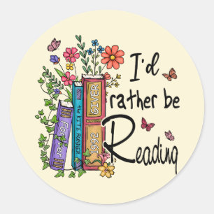 Ich würde lieber lesen runder aufkleber