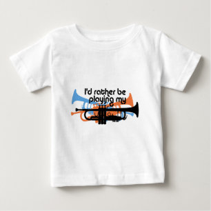 Ich würde lieber meine Trompete spielen Baby T-shirt