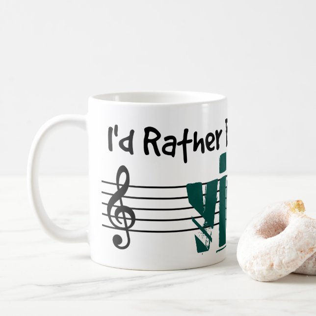 Ich würde lieber meine Viola spielen Kaffeetasse (Mit Donut)