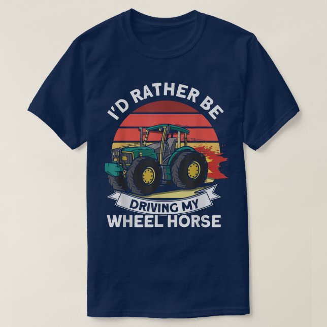 Ich würde lieber meinen Bauer mit dem Rad fahren T-Shirt (Design vorne)