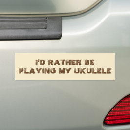 Ich würde lieber meinen Ukulele-Autoaufkleber spie Autoaufkleber