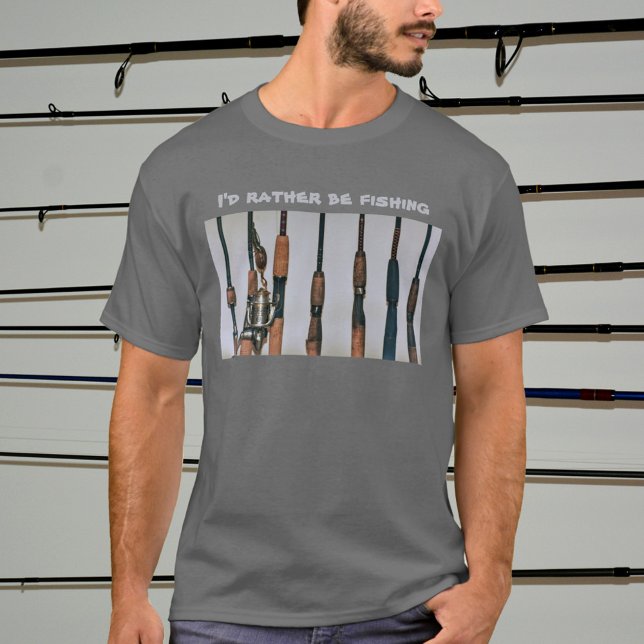 Ich würde lieber mit Fotos Angelroten und Rollen f T-Shirt (Von Creator hochgeladen)