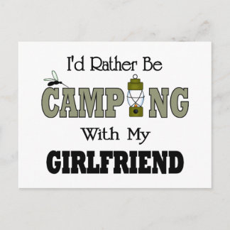 Ich würde lieber mit meiner Freundin Camping mache Postkarte