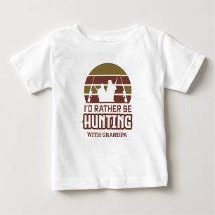 Ich würde lieber mit Opa jagen Baby T-shirt