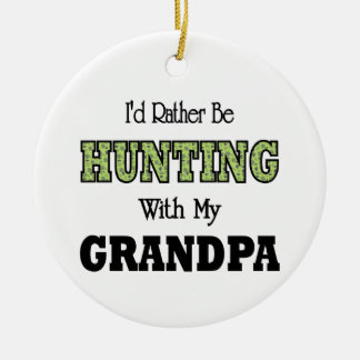 Ich würde lieber mit Opa jagen Keramik Ornament