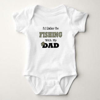 Ich würde lieber mit Vater fischen Baby Strampler