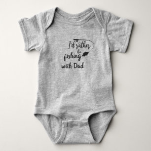 Ich würde lieber mit Vater fischen Baby Strampler