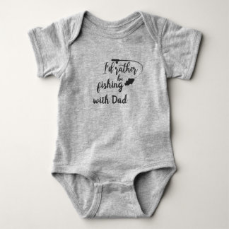 Ich würde lieber mit Vater fischen Baby Strampler