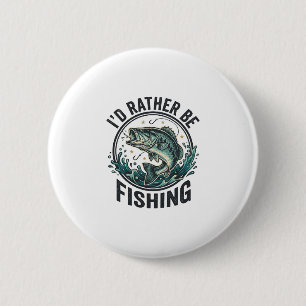 Ich würde lieber mit Vintage-Bass-Angler-T-Shirt a Button