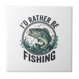 Ich würde lieber mit Vintage-Bass-Angler-T-Shirt a Fliese