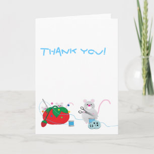 Ich würde lieber nähen! dankeskarte