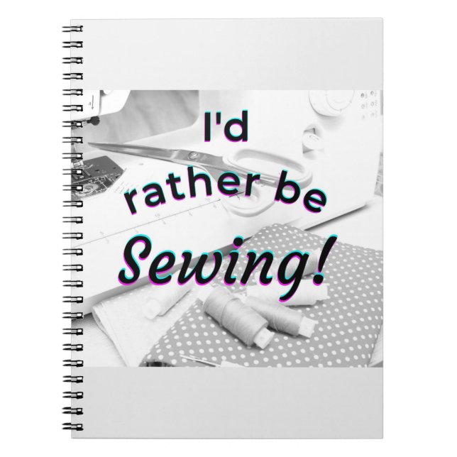 Ich würde lieber nähen notizblock (Vorderseite)