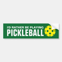 Ich würde lieber pickleball lustig spielen autoaufkleber