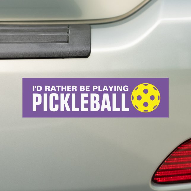 Ich würde lieber Pickleball Spaß, benutzerdefinier Autoaufkleber (Auf Auto)