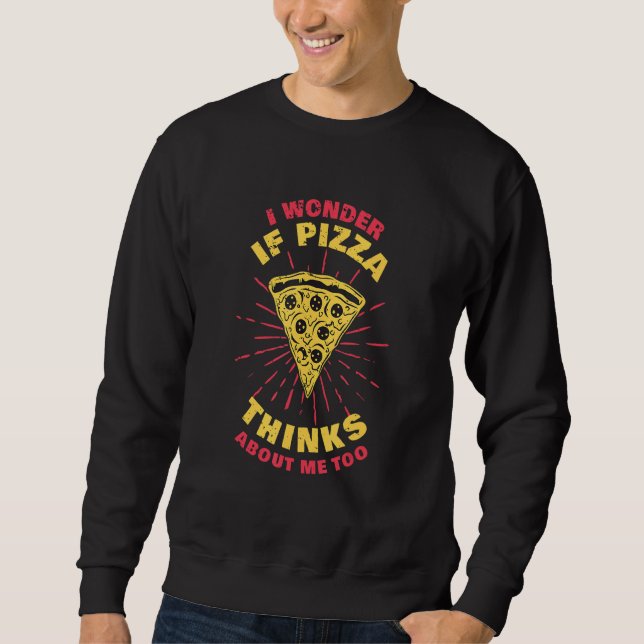 Ich würde lieber Pizza essen Sweatshirt (Vorderseite)