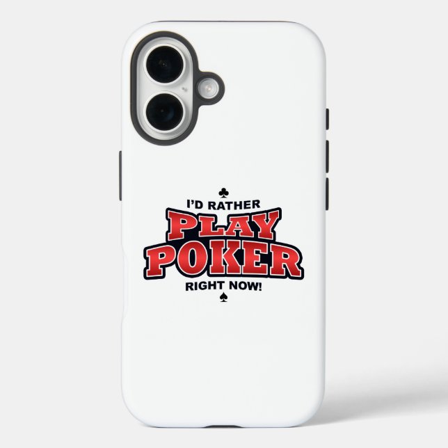 Ich würde lieber Poker spielen Case-Mate iPhone Hülle (Rückseite)