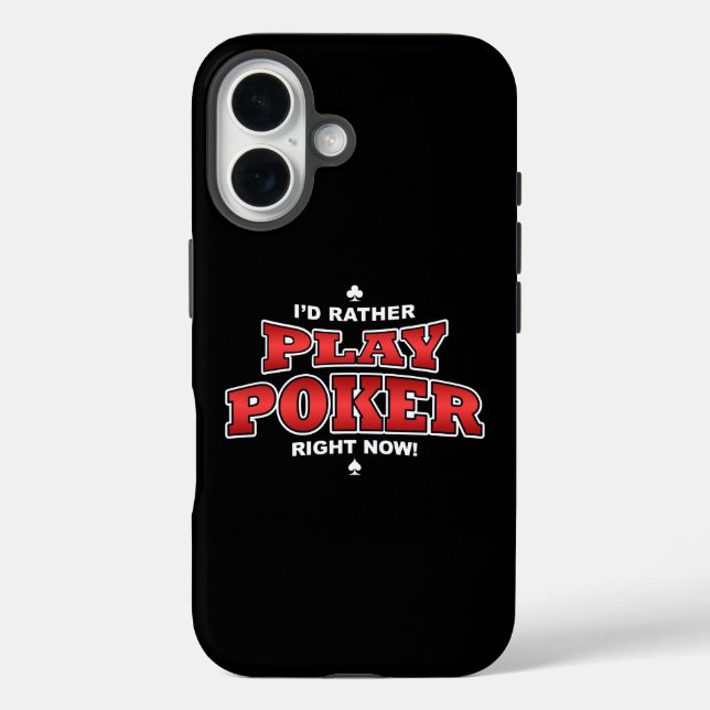 Ich würde lieber Poker spielen Case-Mate iPhone Hülle (Rückseite)