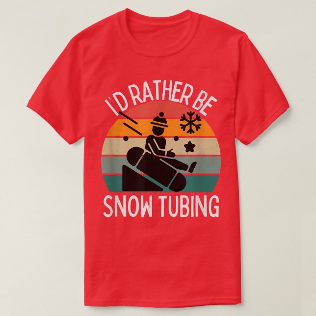 Ich würde lieber Schneeschuhliebhaber sein T-Shirt (Design vorne)