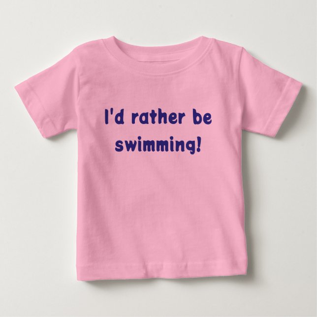 Ich würde lieber schwimmen! MER-BABY-T - Shirt (Vorderseite)