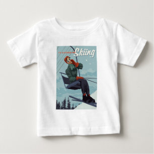 Ich würde lieber Ski fahren Druck Baby T-shirt