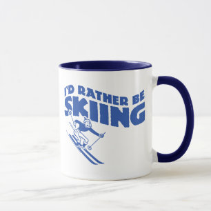 Ich würde lieber Ski fahren (männlich) Tasse