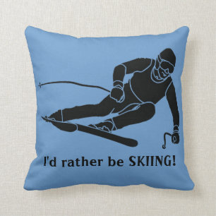 Ich würde lieber SKIEN! Dekokissen