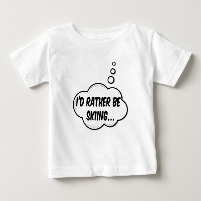 Ich würde lieber Skifahren Baby T-shirt (Vorderseite)