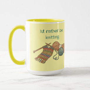 Ich würde lieber stricken. tasse