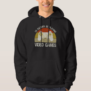 Ich würde lieber Videospiele spielen Hoodie