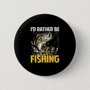 Ich würde lustige Fische angeln Fischer liebt Ange Button