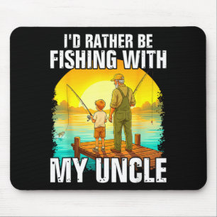 Ich würde mit meinem Onkel lustigen Fischer angeln Mousepad