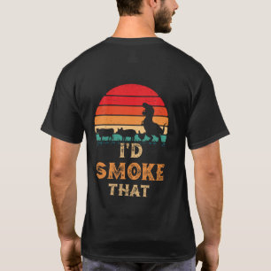 Ich würde rauchen, dass GRILLEN Vintag Fleisch rau T-Shirt