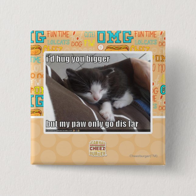 Ich würde Sie größer umarmen Button (Vorderseite)