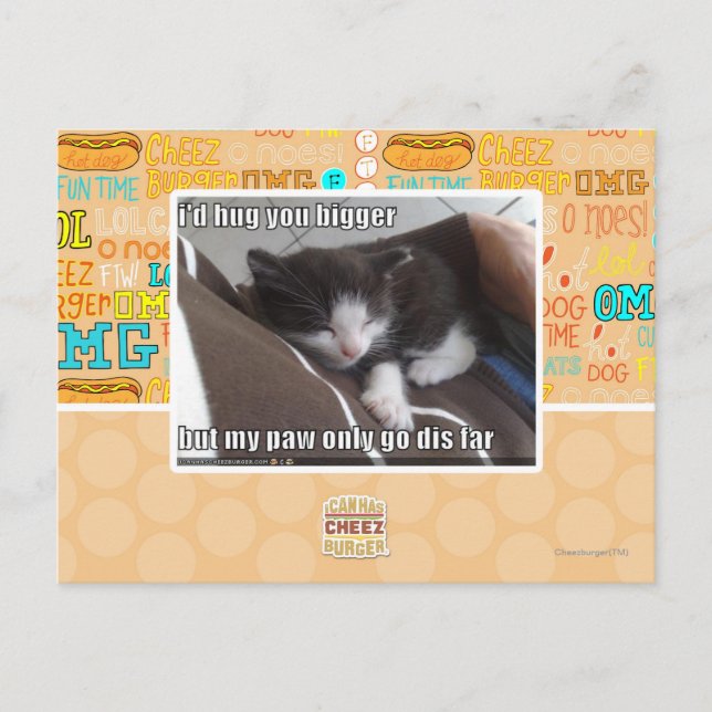 Ich würde Sie größer umarmen Postkarte (Vorderseite)