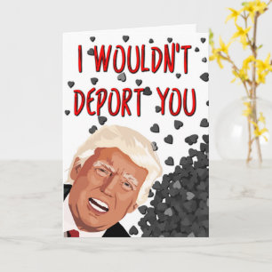 Ich würde Sie nicht abschieben, Trump Valentinstag Karte