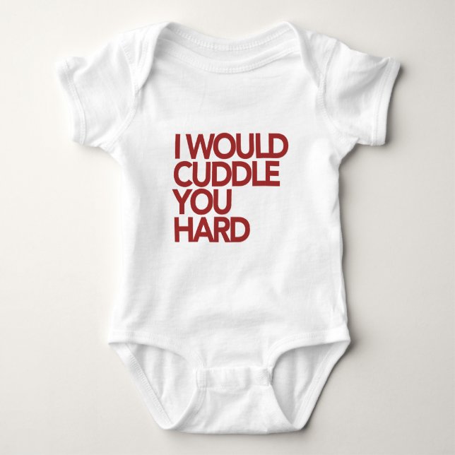 Ich würde Sie stark streicheln Baby Strampler (Vorderseite)
