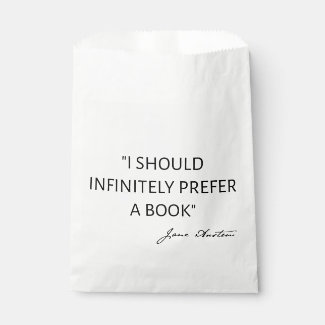 Ich würde unendlich ein Buch bevorzugen I - Jane A Geschenktütchen (Vorderseite)