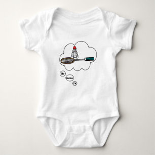 Ich würde vielmehr Badminton 5 spielen Baby Strampler
