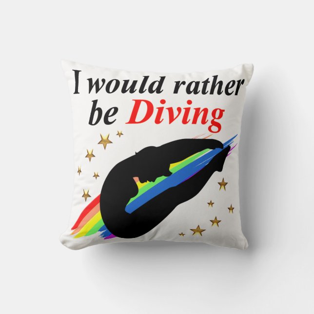 ICH WÜRDE VIELMEHR DIVING MIRL DESIGN KISSEN (Vorderseite)