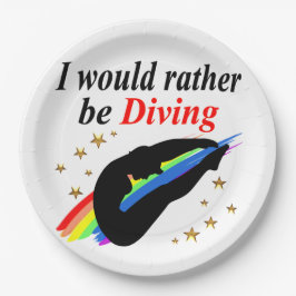 ICH WÜRDE VIELMEHR DIVING MIRL DESIGN PAPPTELLER