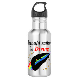 ICH WÜRDE VIELMEHR DIVING MIRL DESIGN TRINKFLASCHE