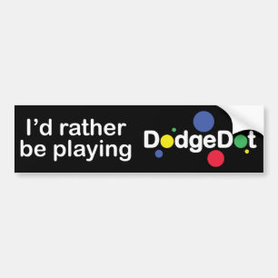 'Ich würde vielmehr DodgeDot™ Autoaufkleber