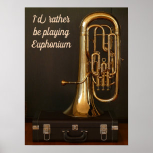 Ich würde vielmehr Euphoniumzitat-Messingmusik Poster