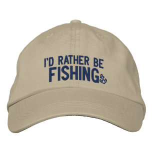 Ich würde vielmehr fischen bestickte baseballkappe