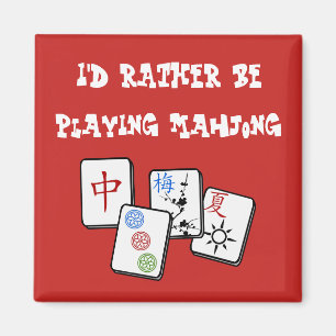 Ich würde vielmehr Mahjong spielen Magnet