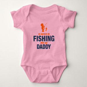 Ich würde vielmehr mit meinem Vati fischen Baby Strampler