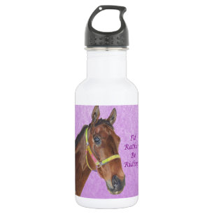 Ich würde vielmehr reiten! Pferd Trinkflasche