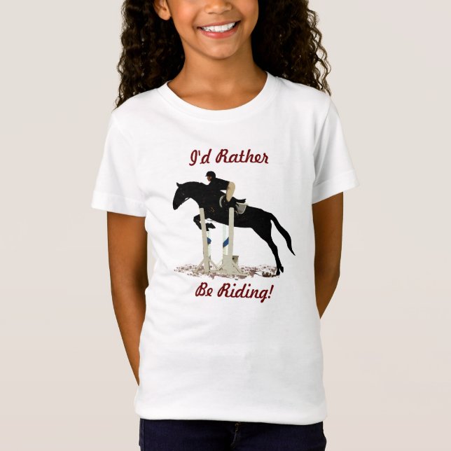 Ich würde vielmehr reiten! Reiter scherzt T - T-Shirt (Vorderseite)